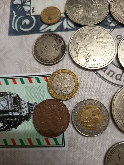 Lote de moedas antigas