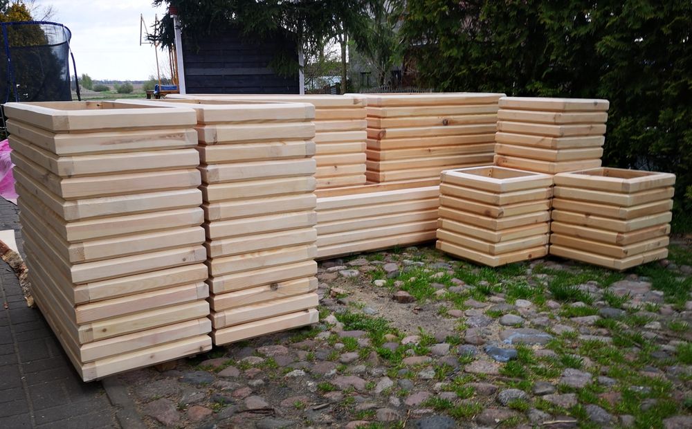 Donice drewniane solidne