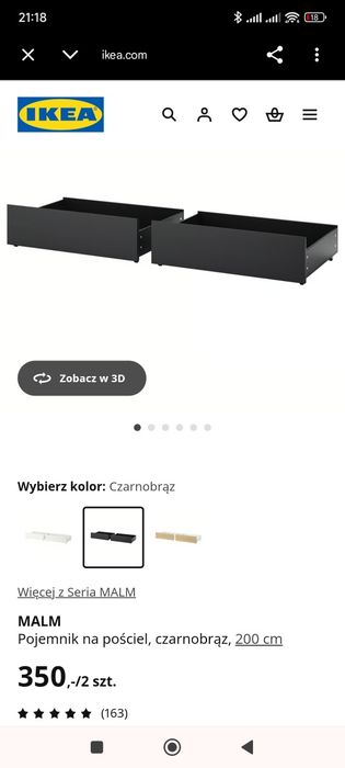 Pojemnik na pościel malm 802.495.39 Ikea 

10971