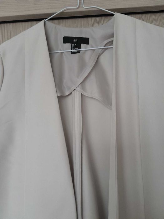 Blezer marynarka narzutka h&m szara 36
