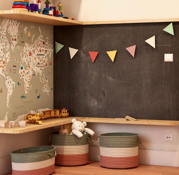 Aplicação de papel de parede.