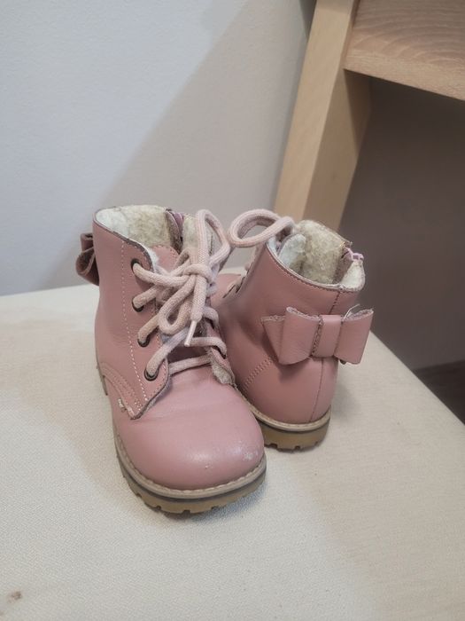 Kozaki Emel 23 skórzane ocieplane wełną