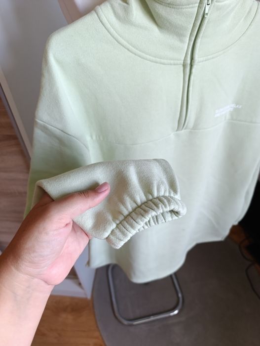 Bluza damska miętowa z kominem sportowa ciepła