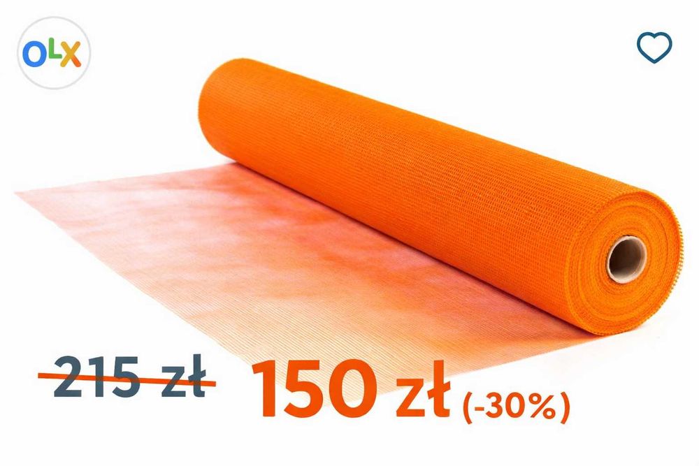 Siatka elewacyjna z włókna 160g AMG -30% wyprzedaż materiałów budowla