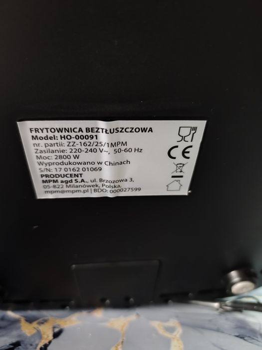 Air fryer , Frytkownica beztłuszczowa