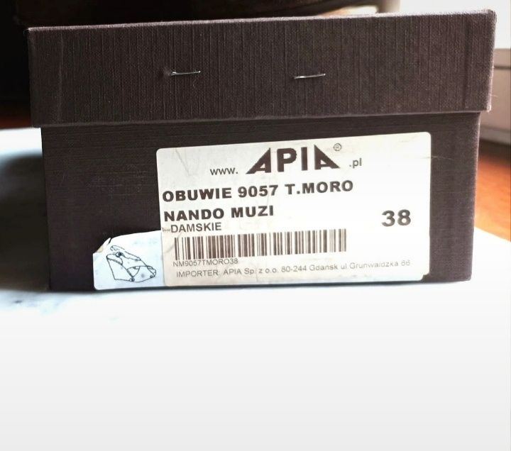 Lux sandały zamszowe Nando Muzi 38 37,5 Apia skórzane brązowe
