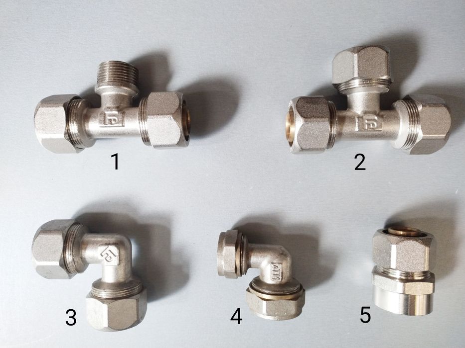 Кран переходник муфта угол тройник крестовина металопласт труба
