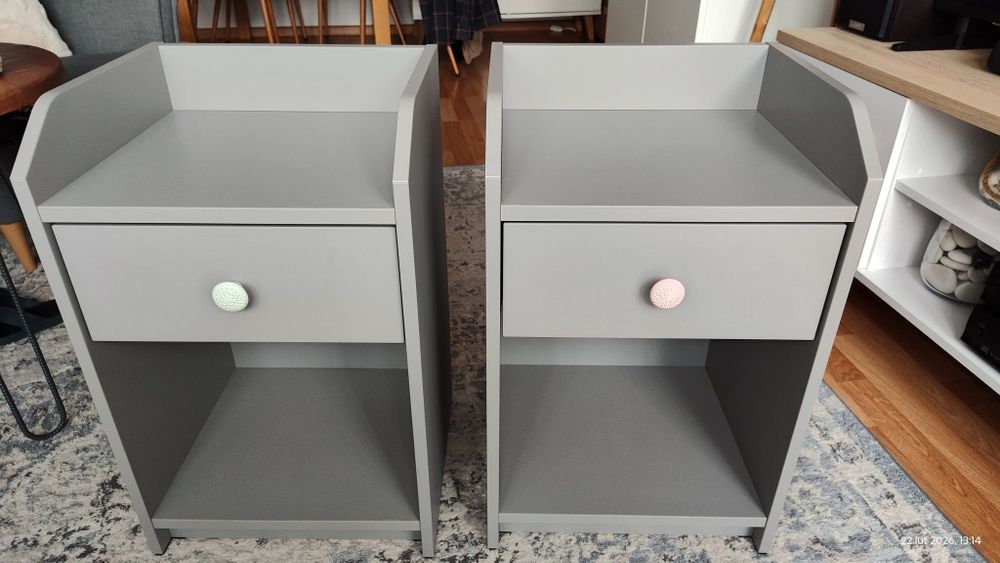 Szafka/ stolik nocny Hauga IKEA szary 2 sztuki