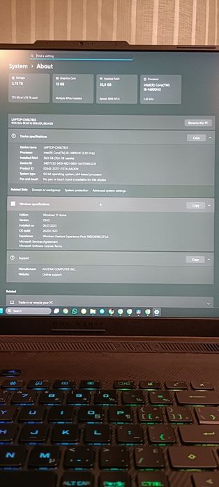 ASUS ROG Strix SCAR 18 i9-14900HX | RTX 4080 | 32GB | 2TB
Vendo ASU