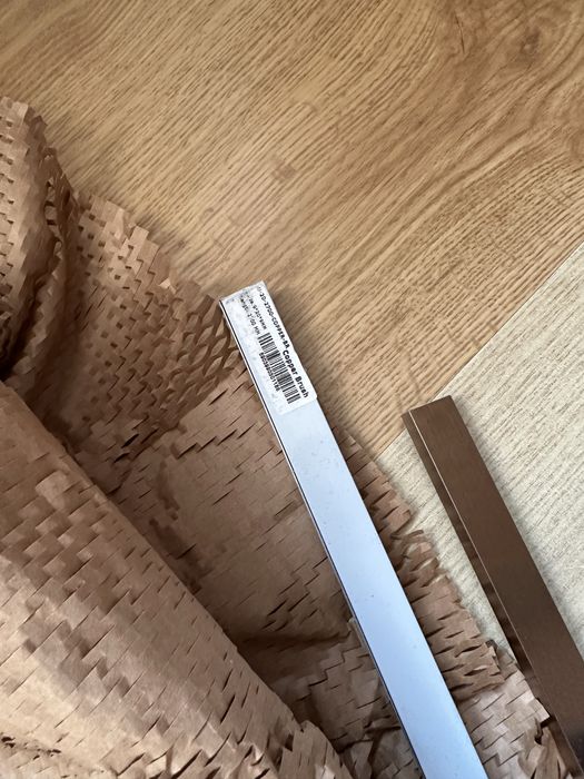 Nowe - Listwy metalowe U, miedziany mat, 3 szt, 2 x 270 cm - 3 sztuki