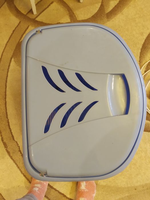 Корзина для белья, пластик,голубого цвета