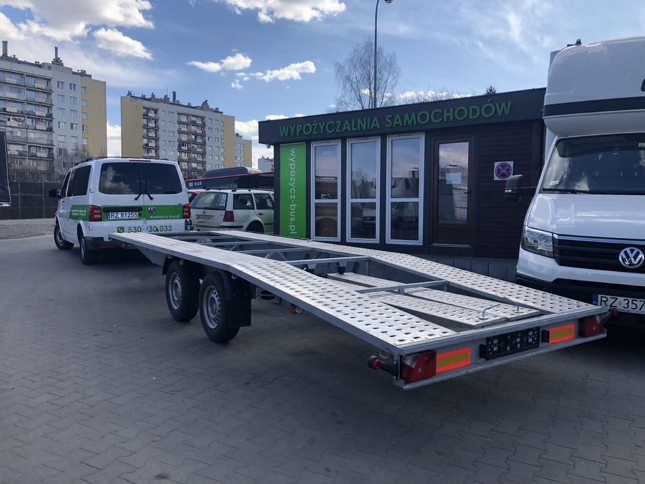 LAWETA PRZYCZEPA wynajem 6m wypozyczalnia BUS Rzeszow