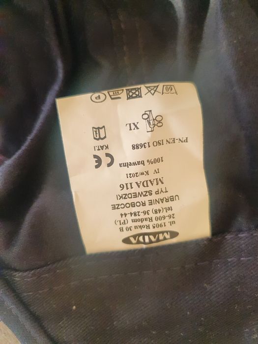 MADA 116 ubranie robocze typ szwedzki rozm XL