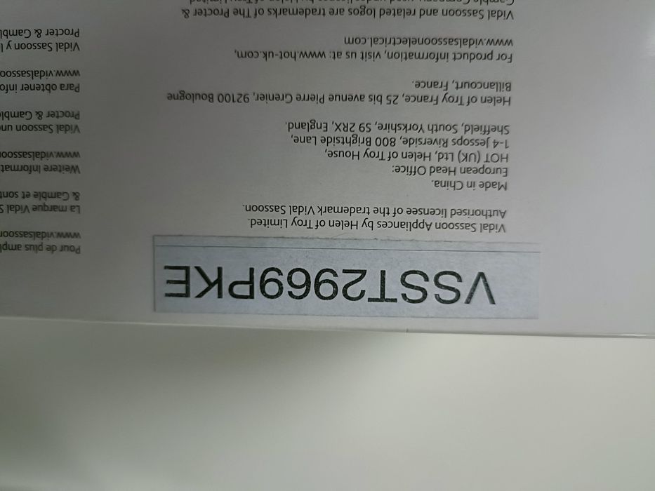 Prostownica do włosów VIDAL SASSOON Baby Bliss Roventa 3szt