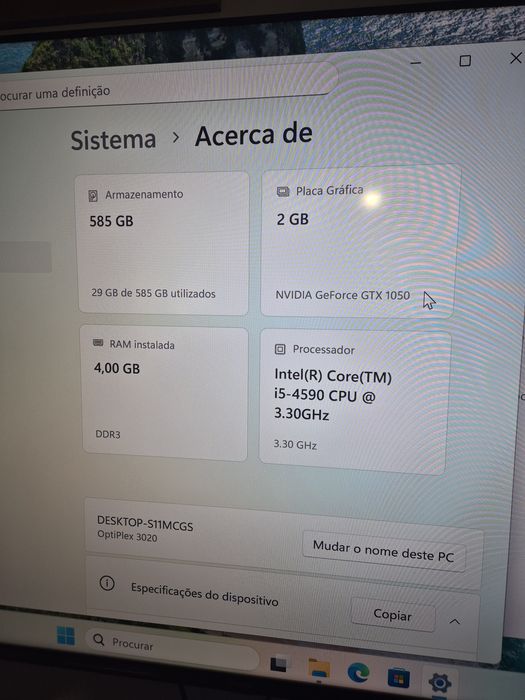 Pc gamer i5 dell gtx 1050 2GB 500gb ssd