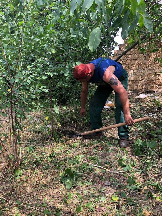 Уборка участков покос корчевка спил вывоз. Ответственно и качественно