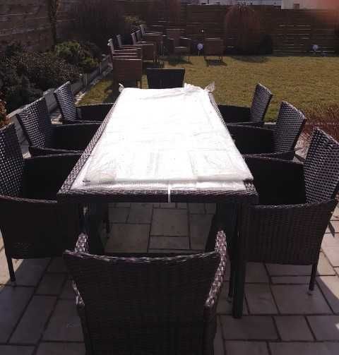 Meble ogrodowe technorattan 1+8 rattan braz