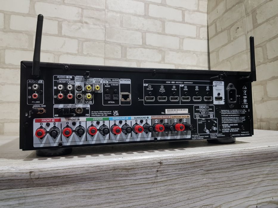 7.2 AV ресивер DENON AVR X1700,+1,7*145Вт Wi-Fi 8K, Bluetooth,Spotify