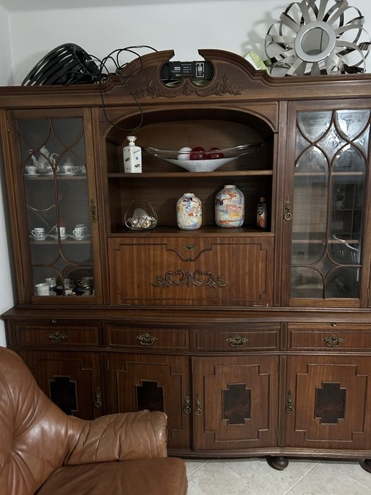 Movel estante armario madeira maciça vintage