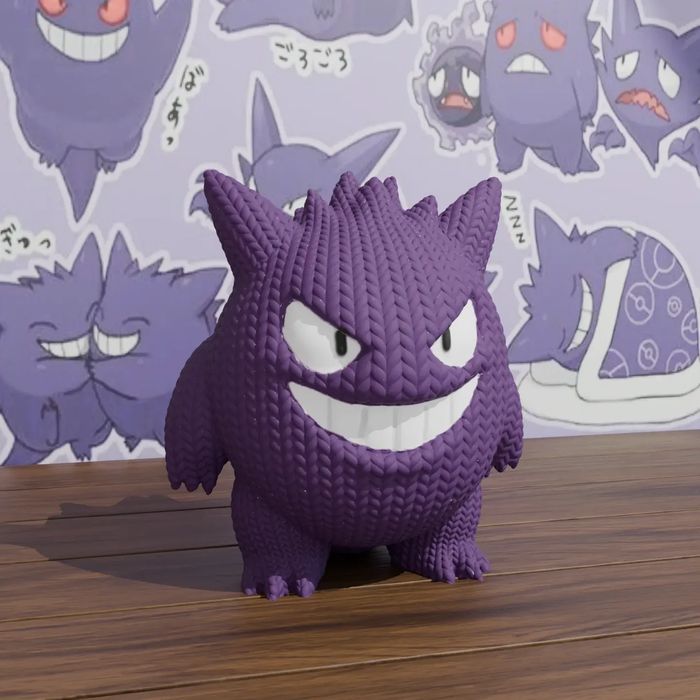 Fun Knitted Gengar (Medium Size)
