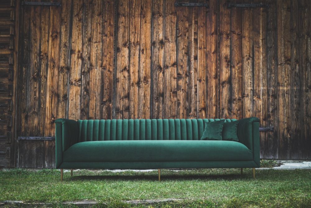 Sofa Kanapa Na Wymiar Chelsea Butelkowa Zieleń Retro PRL Loft