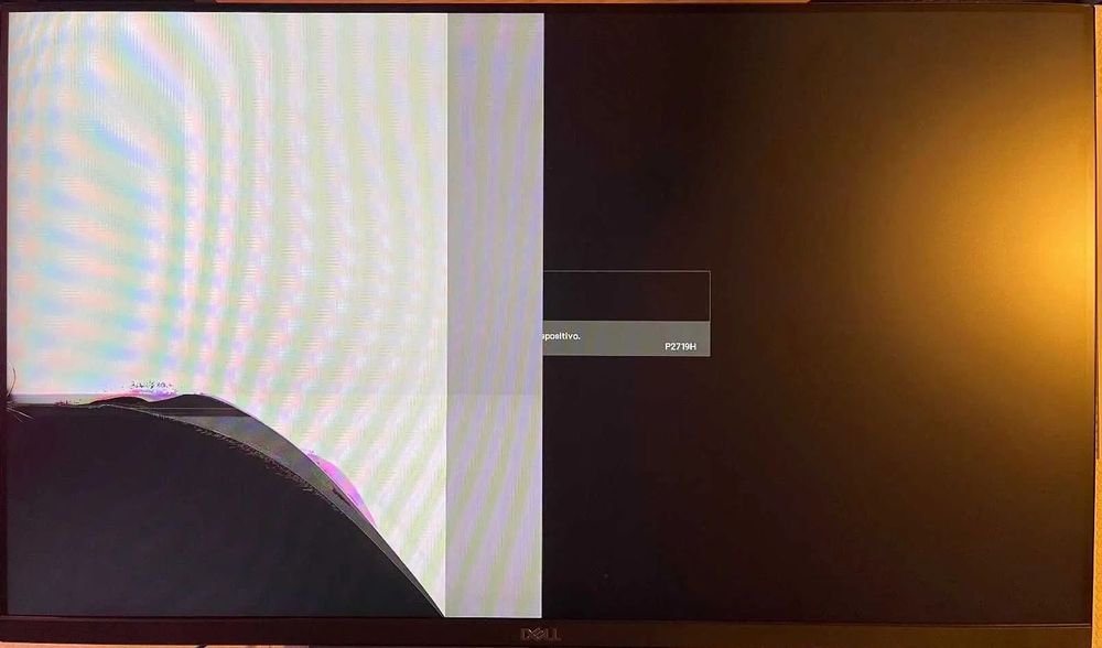 DELL monitor Full HD P2719H DANIFICADO [para peças]