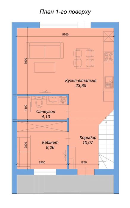 Новий таунхаус 93 м² | 3 кімнати | всі комунікації | задній двір та місце під 2 авто