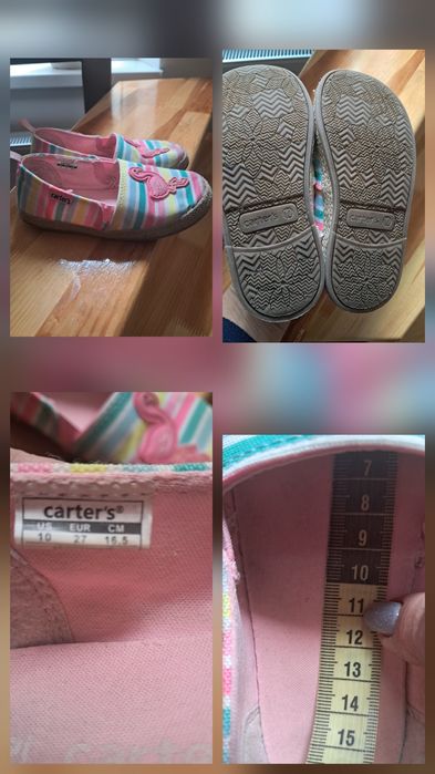 Еспадрильї мокасини Carter's 27 розмір