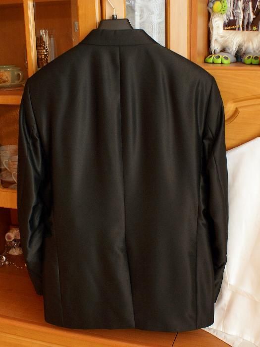 Garnitur męski czarny stan idealny lekki połysk