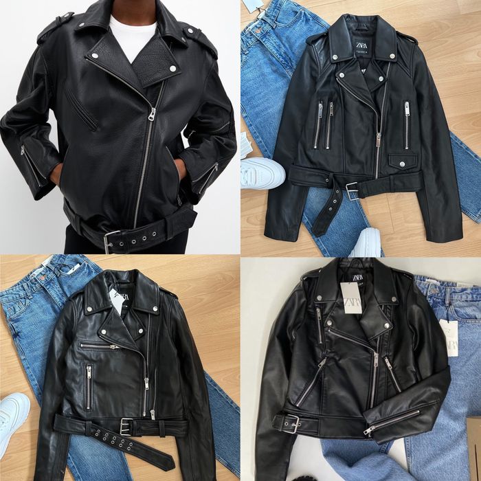 Куртка косуха шкіра XS S M L zara
