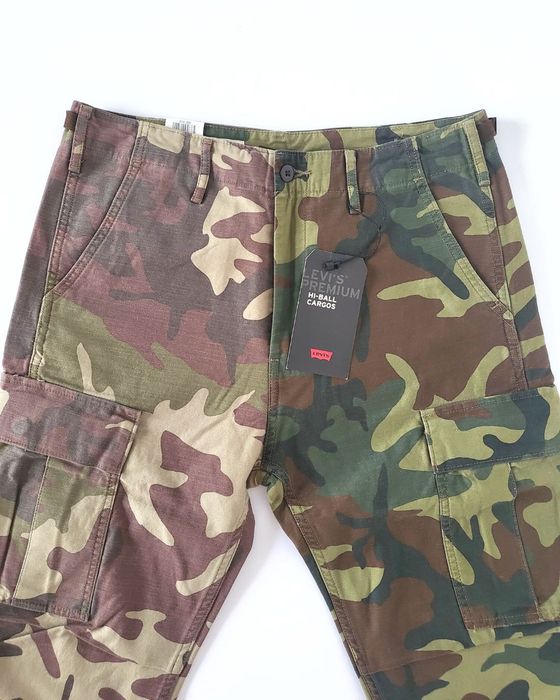 2019 Levis Premium - Hi Ball Cargos spodnie camo kamuflaż roz. 32