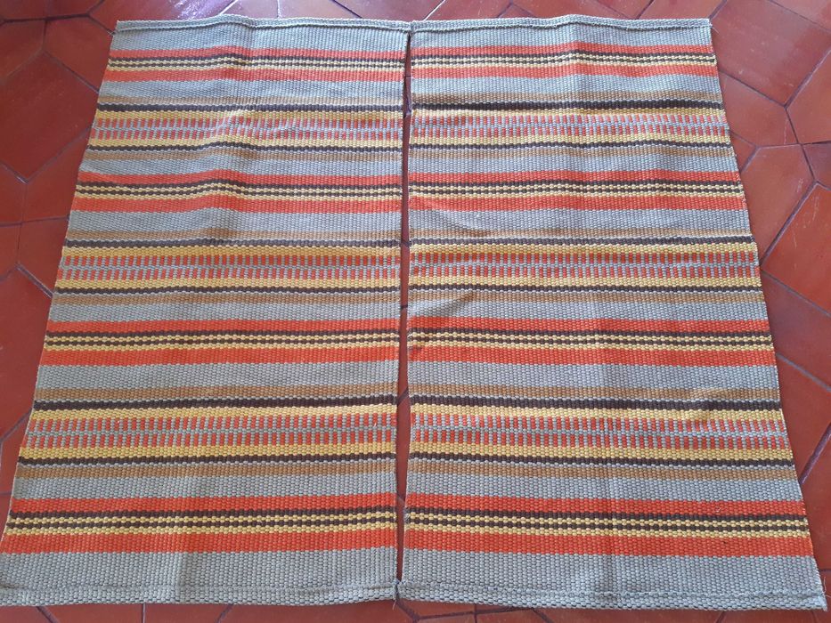 Conjunto 2 tapetes, 100% algodão, 60 cm x1 metro, NOVOS
