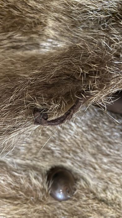 Ciepłe naturalne futro brązowe lubelskie zakłady futrzarskie