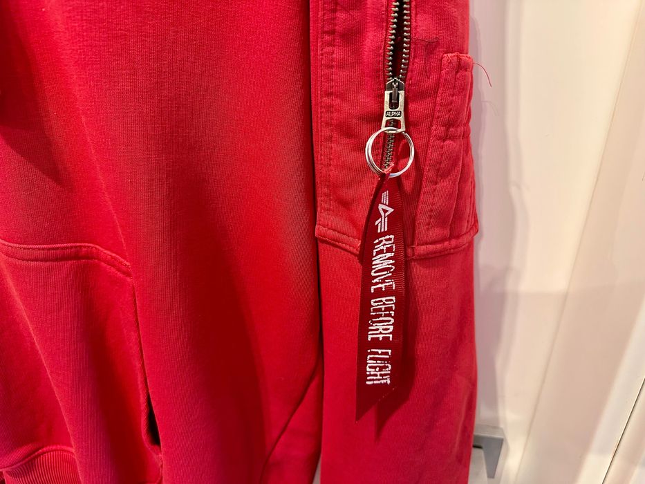 Alpha Industries, Bluza Mission Hoody, speed red rozmiar M