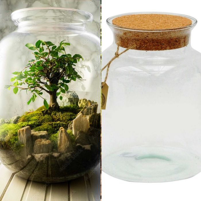 Słoik z korkiem na ogród w szkle za czekoladę