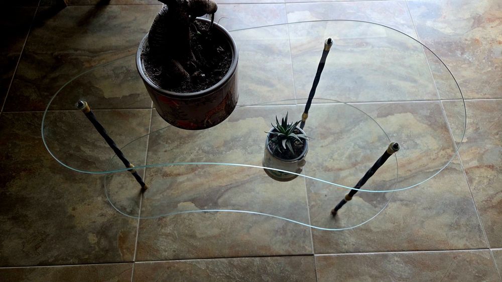 Mesa vidro para centro ou canto/ estante