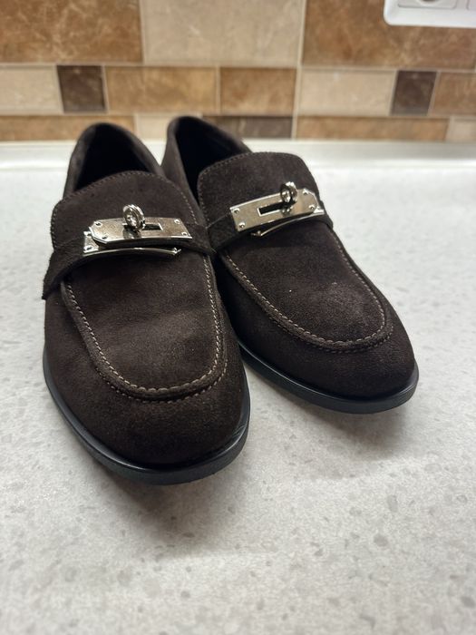 Замшевые лоферы