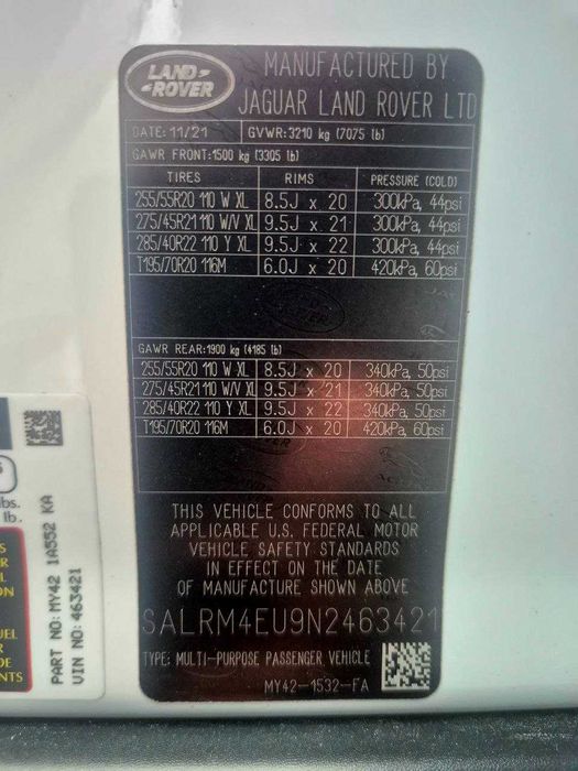 Land Rover Discovery 2021 VIN SALRM4EU9N2463421 фото оголошення 14 з 14
