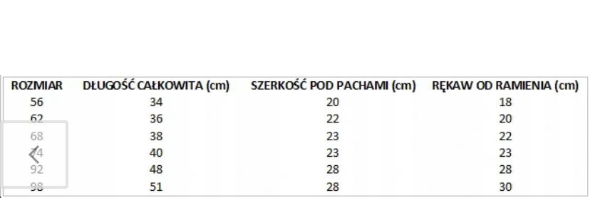 Śliczne body białe rozmiar 56