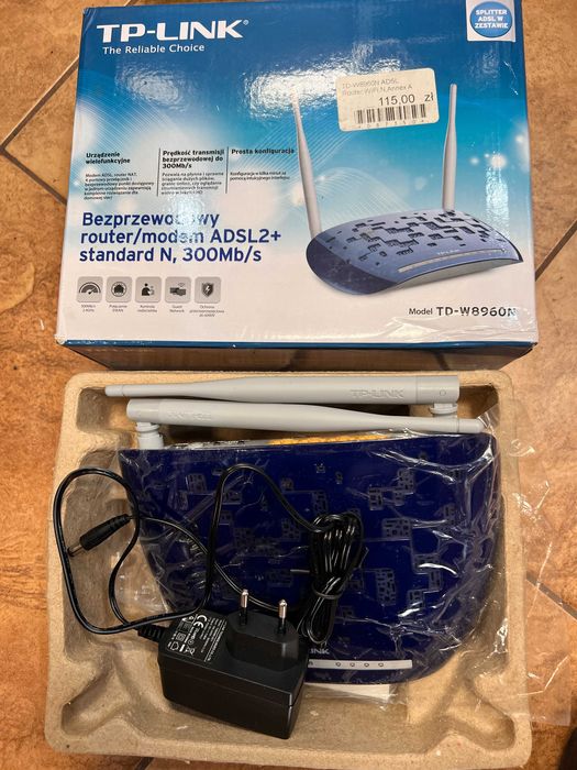 Router TP-Link TD-W8960N WiFi N 300 Mb/s ADSL2+ – jak nowy