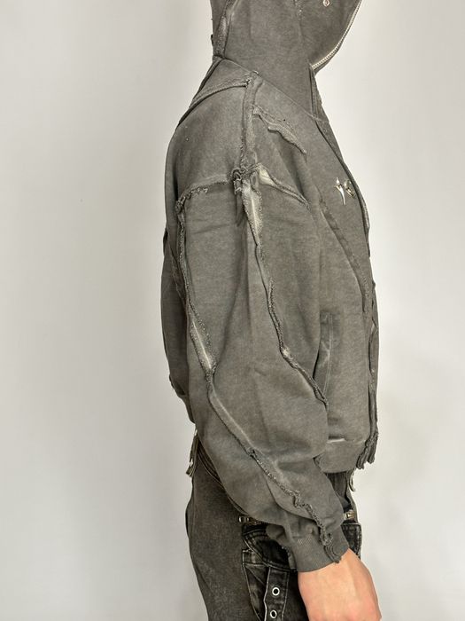 Thug club zip hoodie opium archive custom distressed washed зипка зип