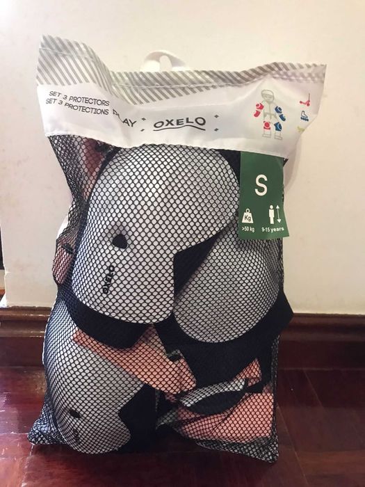 Capacete + proteções para patins novas!