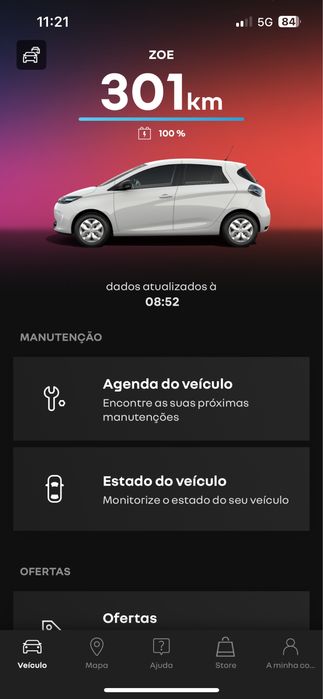 Renault Zoe 2018 – 37.000km – Bateria Própria – Carregamento Rápido AC 43kW – Impecável