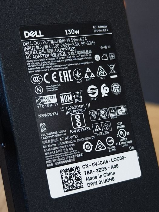 Zasilacz do Laptopa Dell 130 w nowy