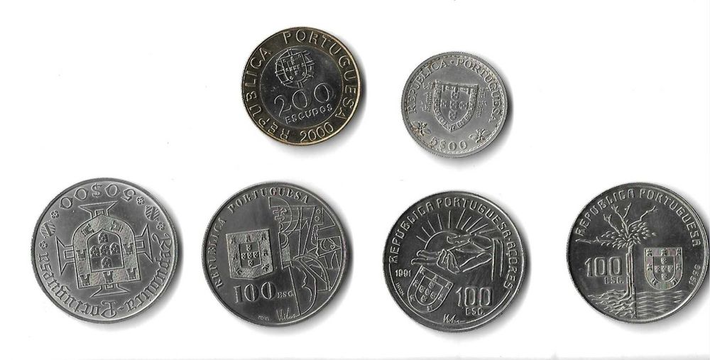 Vultos da História e da Cultura Portuguesas - 6 Moedas