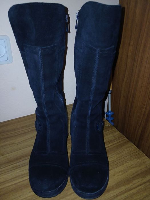 Женские сапожки р38 натуральная  замша