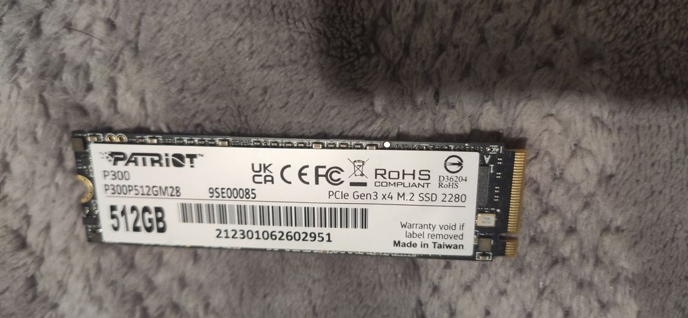 Patriot P300 512GB M.2 2280 NVMe PCIe 3.0 x4 3D NAND TLC