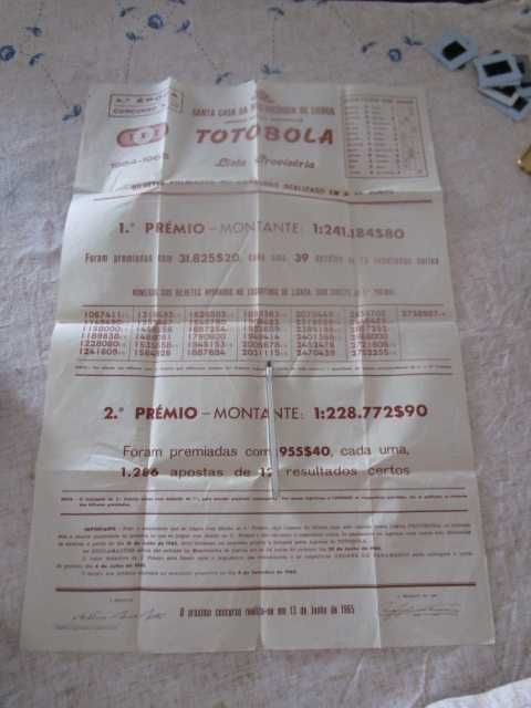 Totobola cartaz 1965 raro