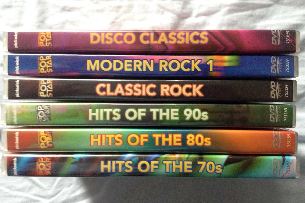 DVDs Karaoke "So You Wanna Be a Pop Star" Rock Anos 70 80 90 TODOS=50€