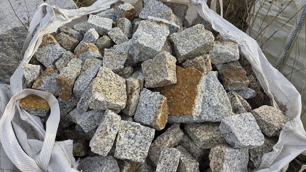 Kostka granitowa szara,  szaro ruda 7/9 8/11 4/6 płytki sortowane